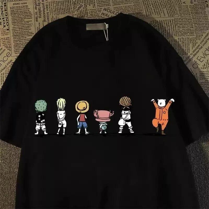 Футболка с принтом Аниме Манга One Piece Луффи, футболка, короткий рукав, полиэстер S