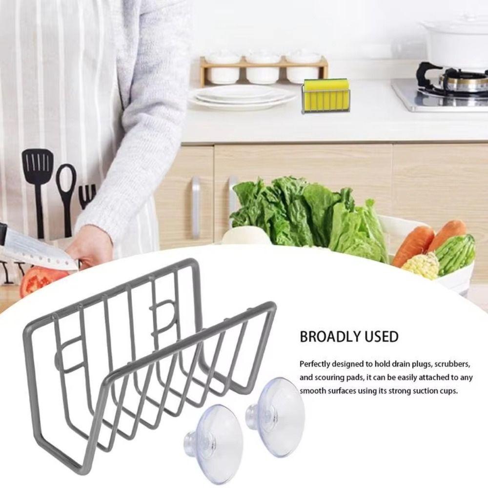 6 Colors Sink Shelving No-punch Sink Sponge Holder High quality Drain Storage Shelf  Kitchen