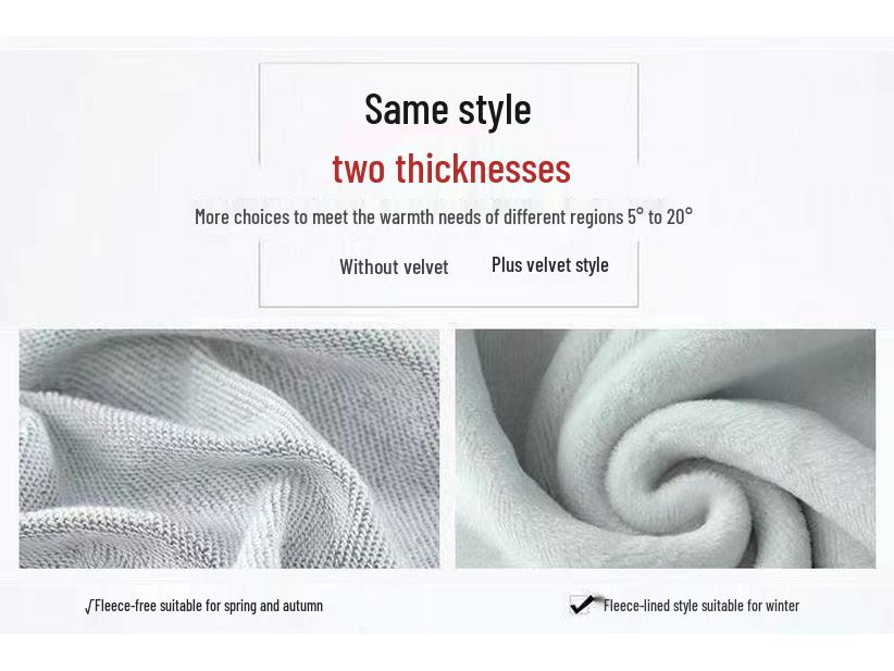 Unisex Fleece-Lined Crew Neck Sweatshirt - Solid Color, Loose Fit, Long Sleeve Base Layer for Autumn & Spring