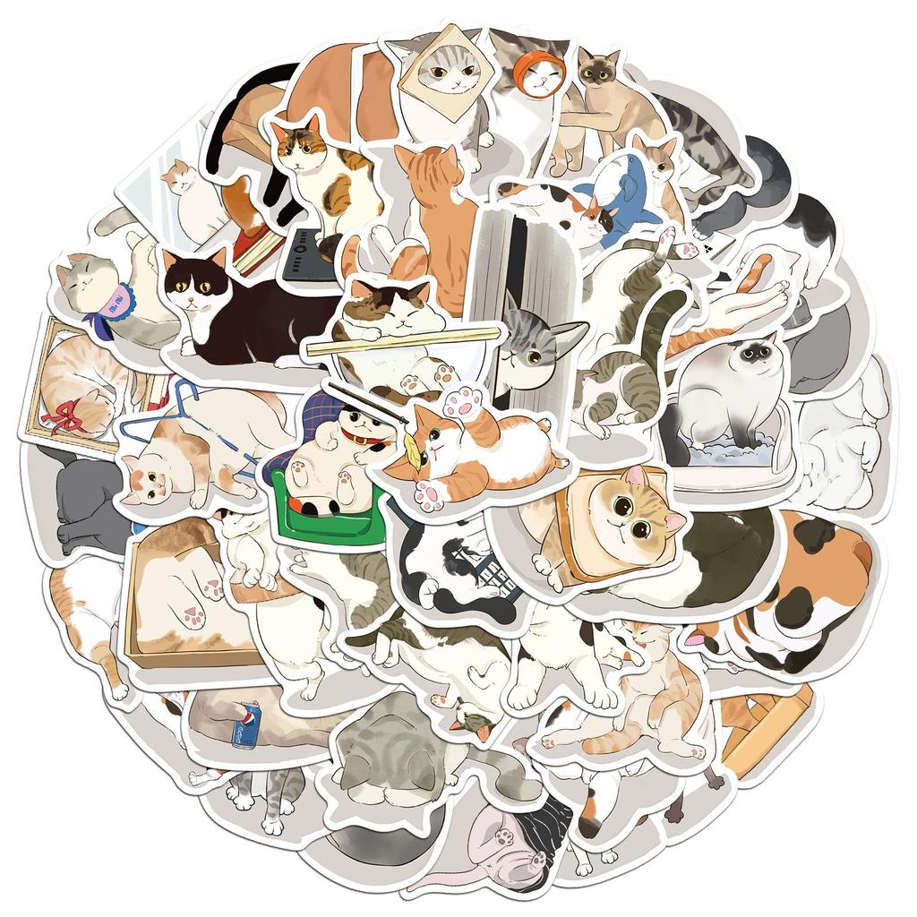 Adorable Kitten & Puppy Stickers: Creative, Waterproof Decals for Notebooks, Bottles, Phones, Skateboards, and Journals.