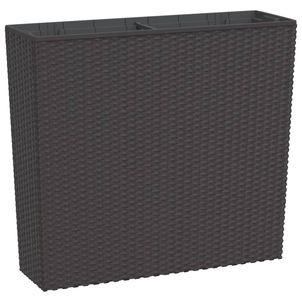 Donica Z Pojemnikiem Wewnętrznym, Brązowa, 12/44 L, Rattan Pp