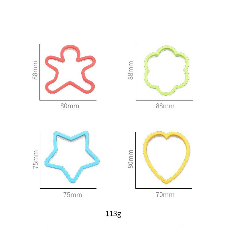 4ks Forma na pečení Vykrajovátka na cukroví Modelovací nástroje Kovová forma na sušenky z nerezové oceli Kuchyňské potřeby pro domácí kuchyňské potřeby