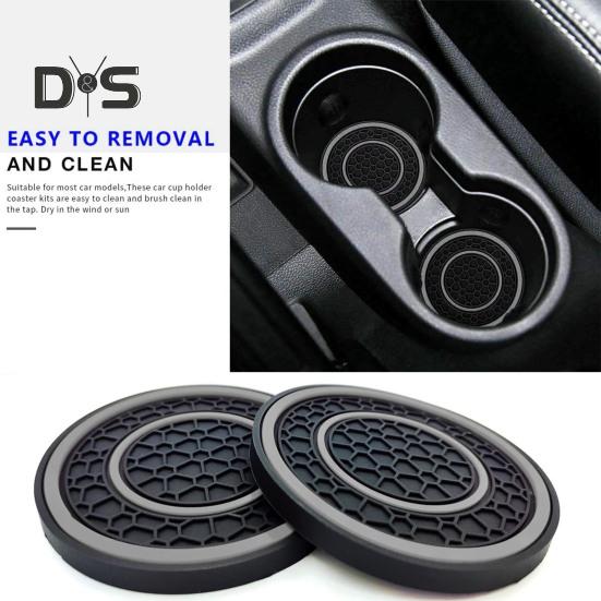 2 bucăți suport de pahare pentru mașină, rezistent la căldură, design anti-alunecare, model de caneluri, rezistent la apă, suport universal pentru pahare, accesorii de interior auto