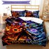 3pcs Custom Name Powerful Energy Printed Bedding Set Duvet Cover Closure Includes 1 Duvet Cover & 2 Pillowcases, Soft and Comfortable for All Seasons.