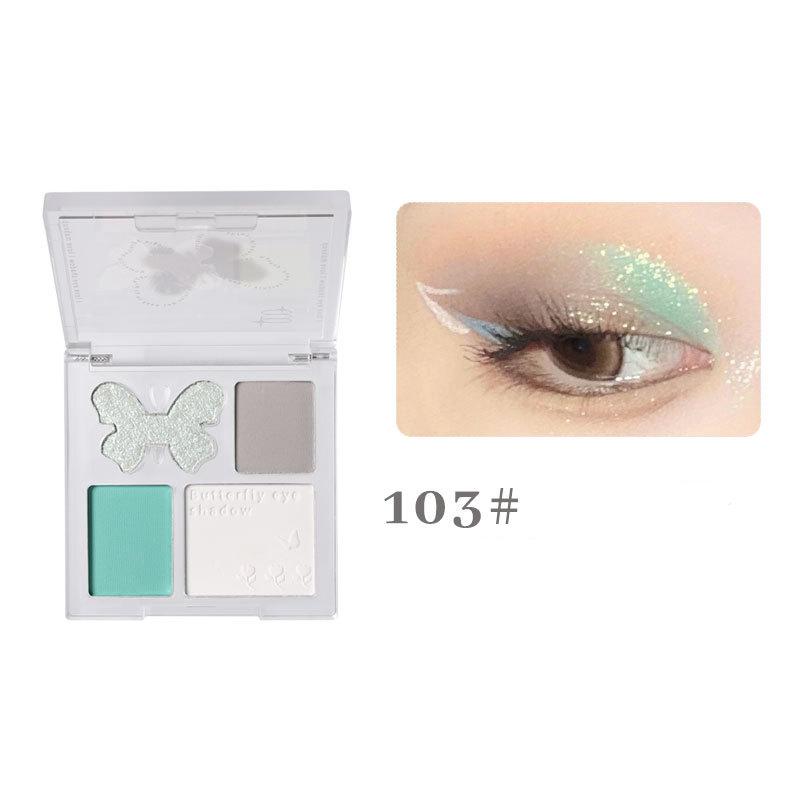 Dreamland Four-color Eyeshadow Matte Pearlescent Fine Shimmer Goddess Makeup Student Style Earth-color Eyeshadow Palette