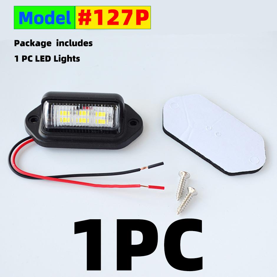 

LED Door Step Lights 12V/24V & Side View License Plate Lamp for Car Vehicle SUV Truck Van Trailer, White Bulb Replacement Kit