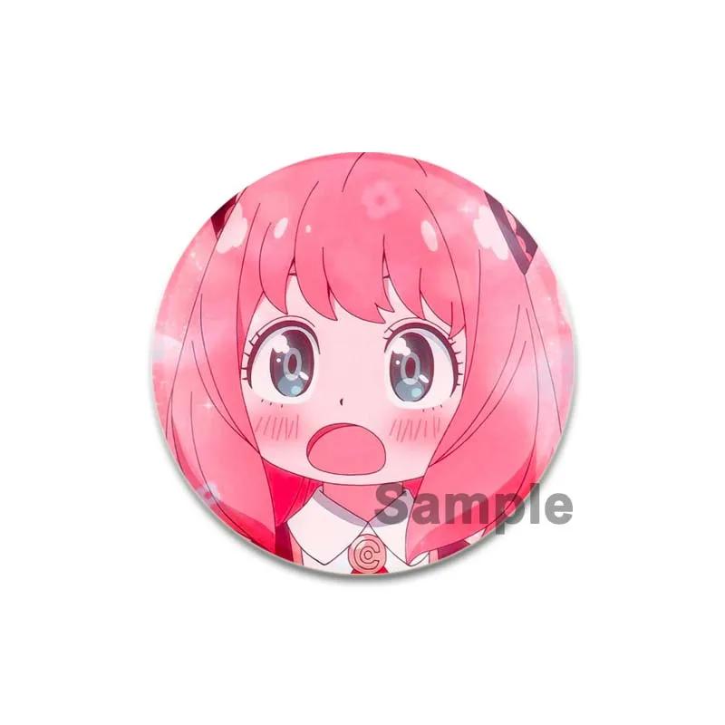 32/44/58mm SPY X FAMILY Enamel Pin Cute Anime Brooches Anya Forger Cute Head Lapel Pins Cartoon Badge Backpack Hat Jewelry Accessories Gift
