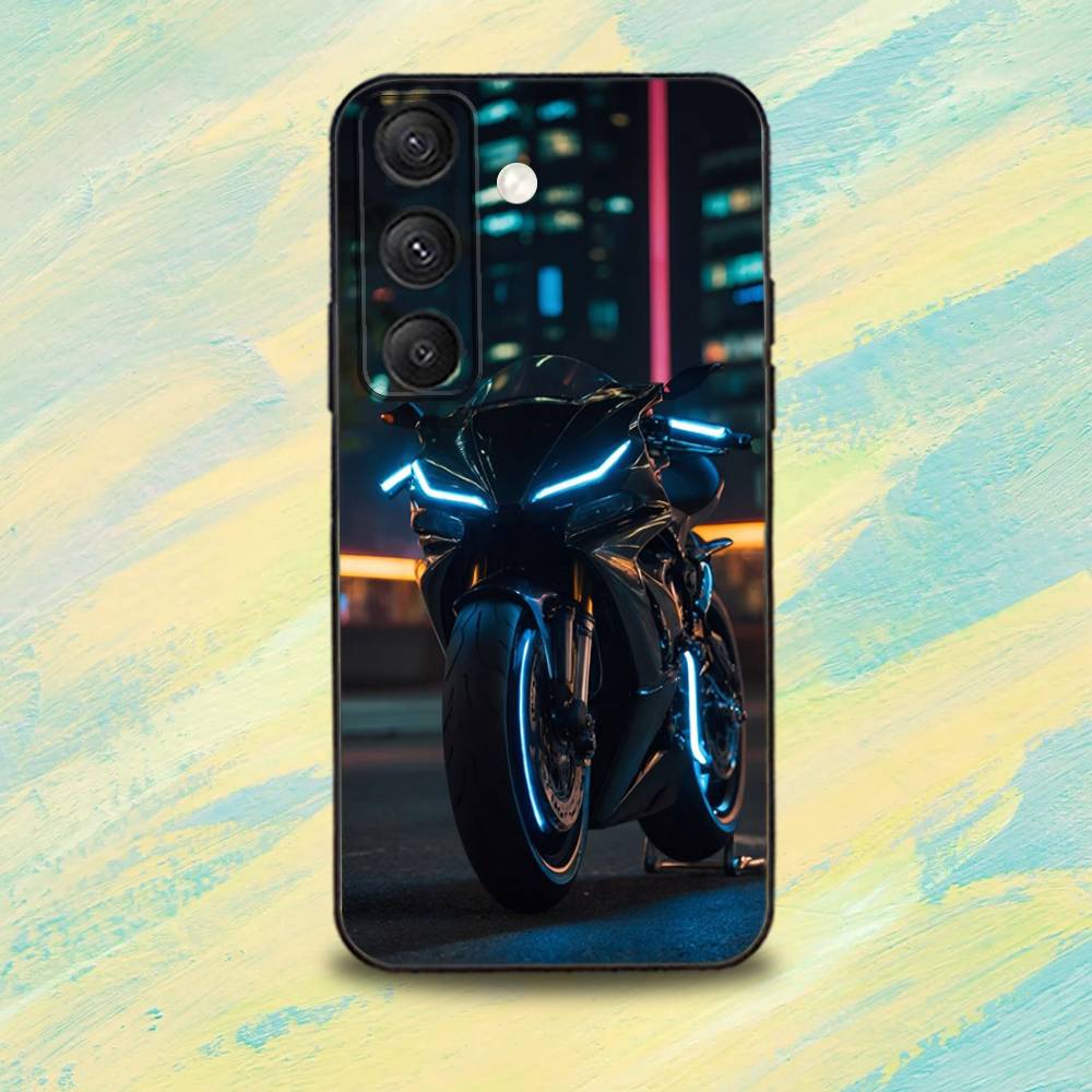 D-DucatiS P-Panigale V4 Telefontok Samsung S25,S24,S10,S22,S21,S20,S23,Ultra,Plus,Lite,FE készülékekhez, Puha Szilikon Fekete Borító
