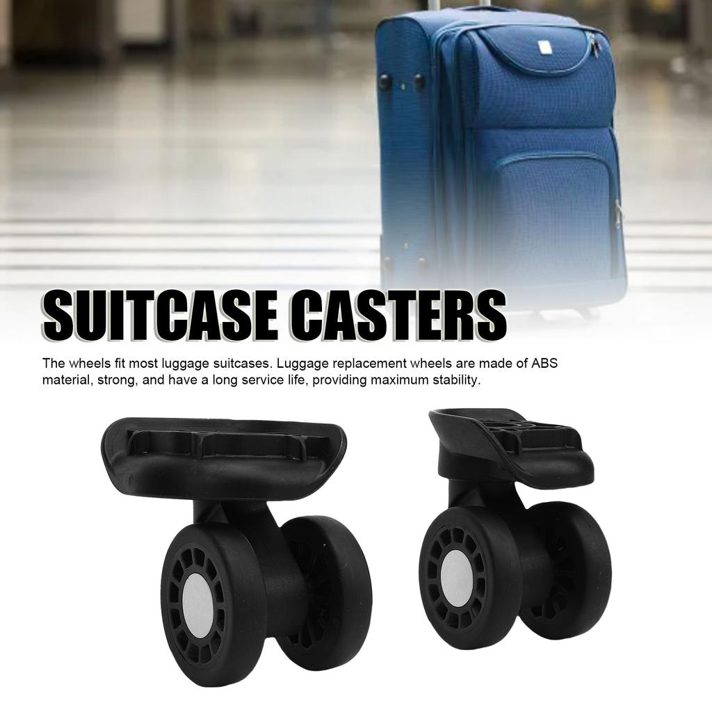 1 Pair Luggage Suitcase Wheels Trunk Luggage Wheels Spare Part Universal Wheel Replacement Silent Double Row