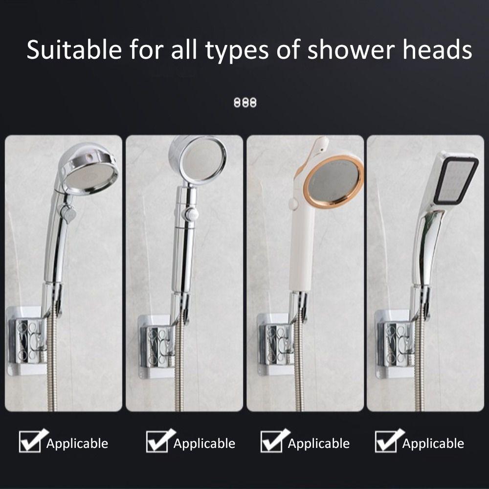 Multi-angle Adjustable Shower Head Holder Self-adhesive Bathroom Accessories Shower Bracket