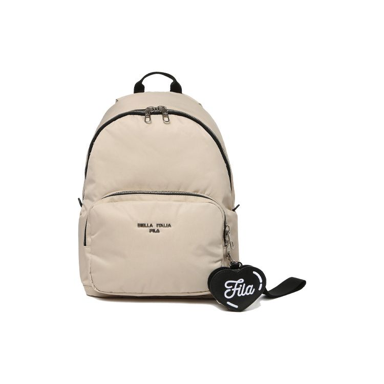 

FILA Korean Style Simple Casual Heart Pendant Backpack Men Backpack Khaki FS3BPD6006X-BEG Khaki