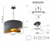 Hanging Lamp Ceiling Chandelier Golden Velvet Lampshade