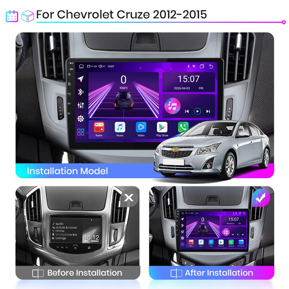 Android Car-Play Car Radio For Chevrolet  Cruze 2012-2015 Multimedia Player Head Unit Stereo GPS Navigation BT WIFI,8 CORE ,2+32GB