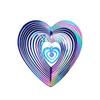 Geometric Art Heart Wind Spinner Yard Art Beating Heart Wind Spinner Balcony Outdoor Garden Decoration Ornament Dream Catcher