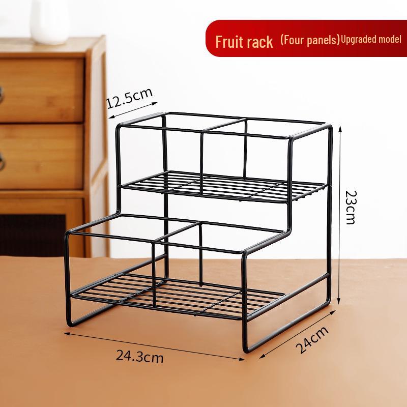 Morin Wrought Iron Four-Tier Syrup and Sauce Bottle Display Rack