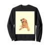 Ilustração de Filhote de Golden Retriever Cão Fofo Arte Minimalista Moletom