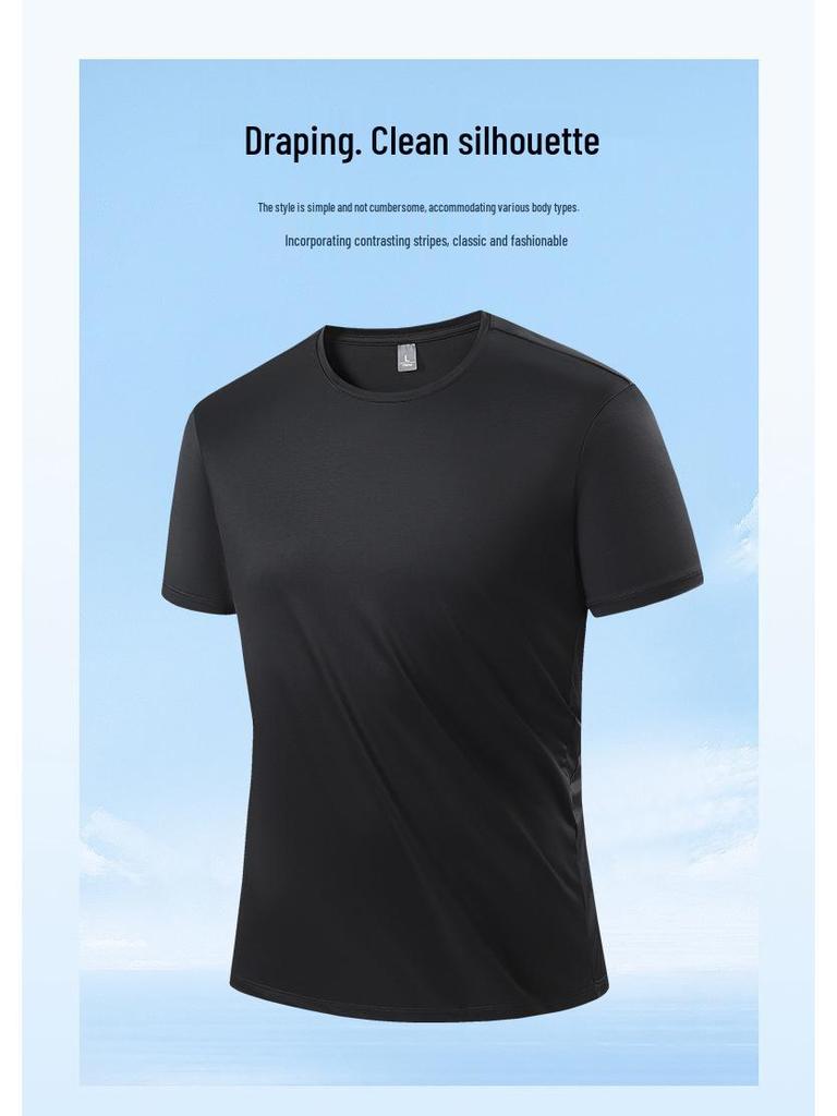 Men's and Women's Quick-Dry Short Sleeve Sports T-Shirts - Ice Silk & Nylon