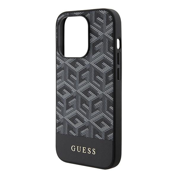 Guess Guhmp15Lhgcfsek Iphone 15 Pro 6.1 Czarny/Black Hardcase Gcube Stripes Magsafe