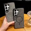 Retro Leather For Magsafe Magnetic Wireless Charge Case For Samsung S25 S24 Ultra Plus S22 S23 Ultra Shockproof Protection Cover