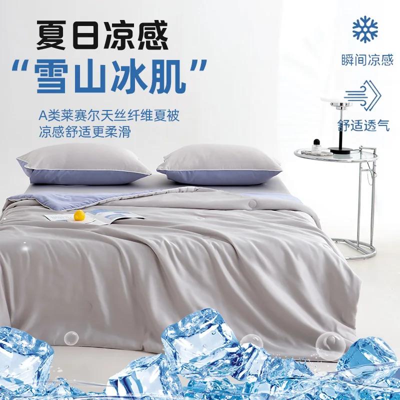 2025 Class A Lyocell Tencel Summer Quilt Summer Cool Feeling Air Conditioner Washed Silk Summer Cool Quilt New Light Luxury