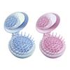 1/2Pcs Mini Air Cushion Brush with Mirror Folding Round Mirror Scalp Massage Brush