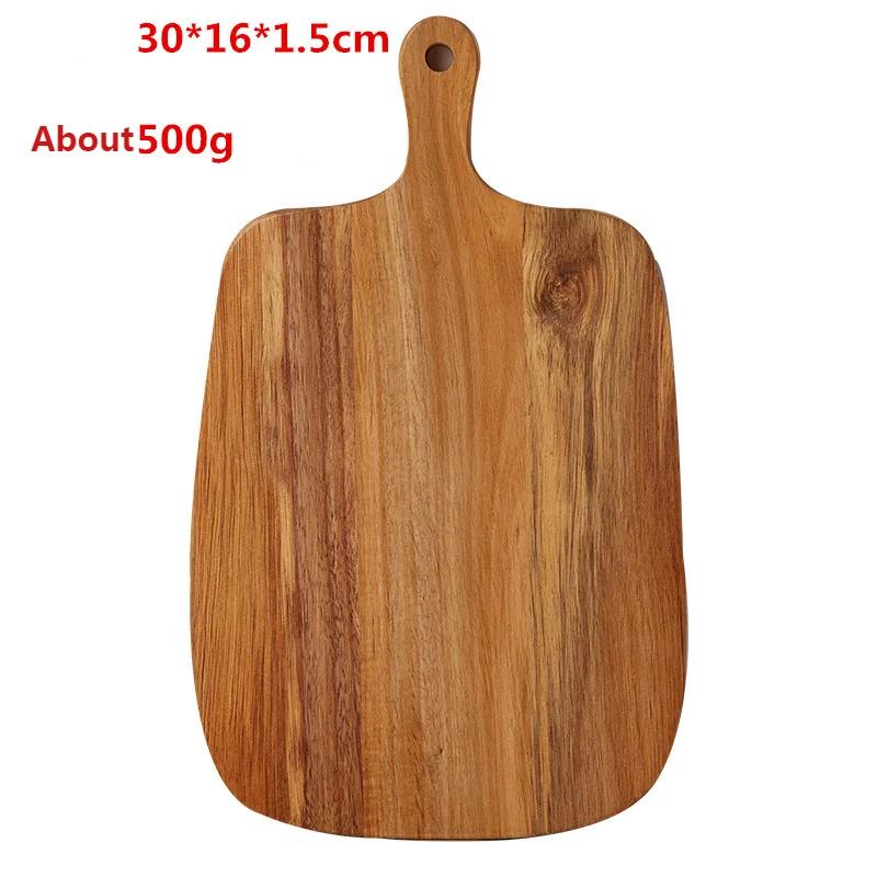 Portable Acacia Mangium Solid Wood Chopping Board Outdoor Camping Cheese Fruit Deli Cutting Board Household Kitchen Accessory