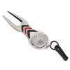 Golf Divot Repair Tool Golf Club Ball Putting Court Pitchfork Key Chain Type for Ground