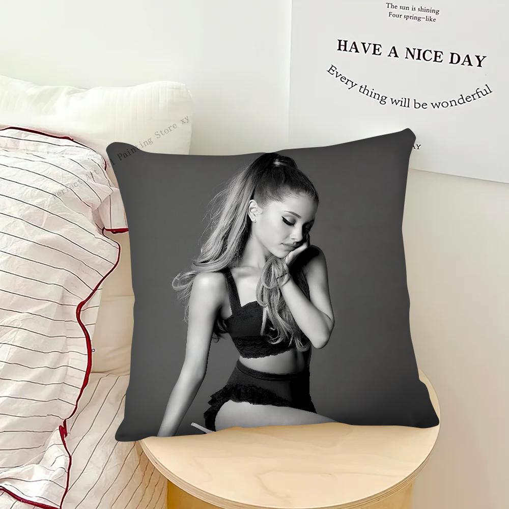 A- Arianas Singer G-Grande Pillow Case Square Pillow Bedroom Sofa Leisure Comfort Cushion Car Living Room Home Decoration