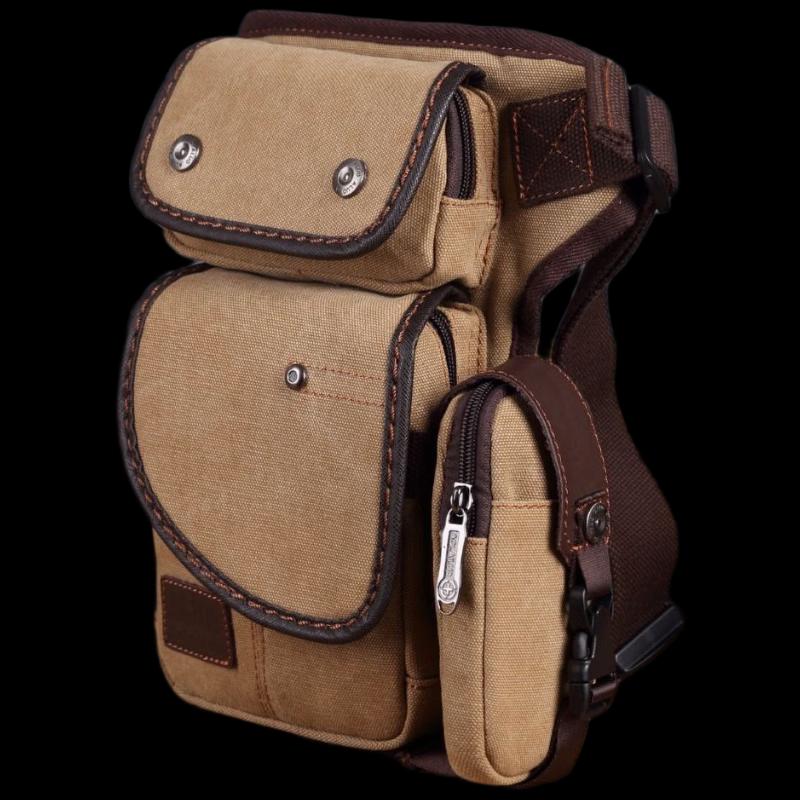 Мужская хаки Оксфордская холщовая сумка на ногу и грудь