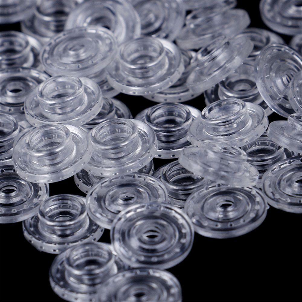 Sewing Accessories Plastic Scrapbooking Transparent Fasteners Press Button Snap Buttons