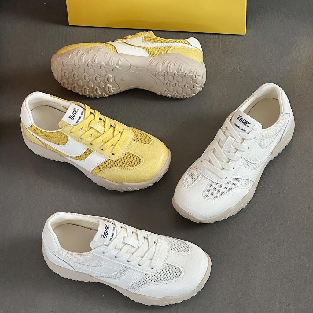 Leather mesh breathable German training shoes women's 2025 summer new versatile soft-soled Forrest Gump shoes sports and leisure board