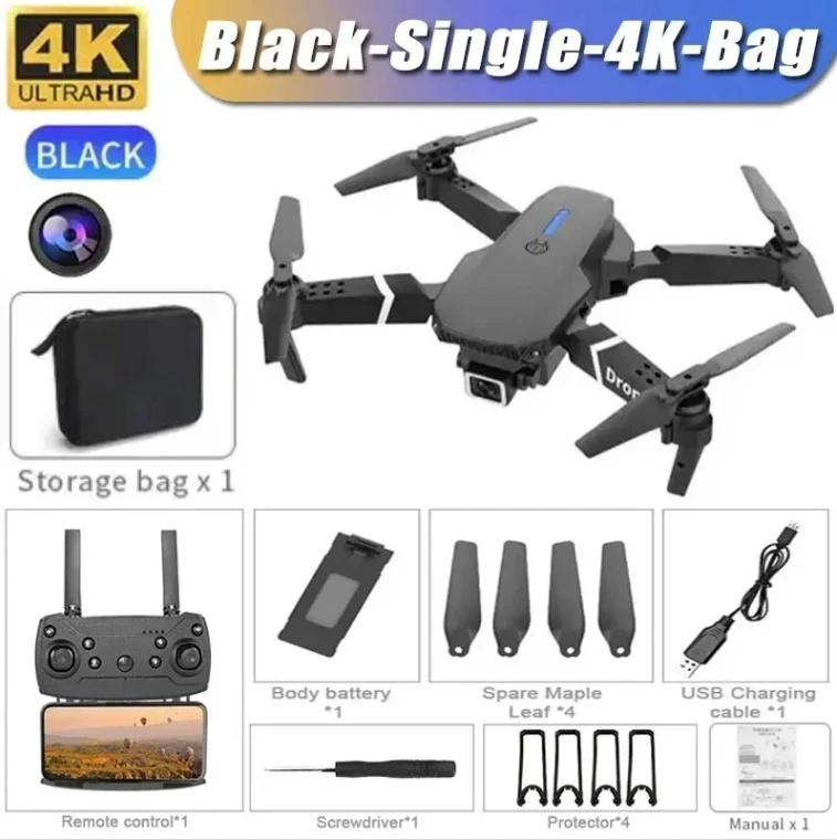 E88 Folding Remote Control UAV Aerial Photography Dual Camera Intelligent Flight Automatic Obstacle Avoidance Children