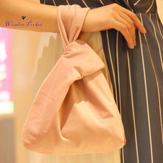 Frauen Samt Handgelenk Handtasche Knoten Kleine Mode Make-Up Geld Karte Lagerung Beutel