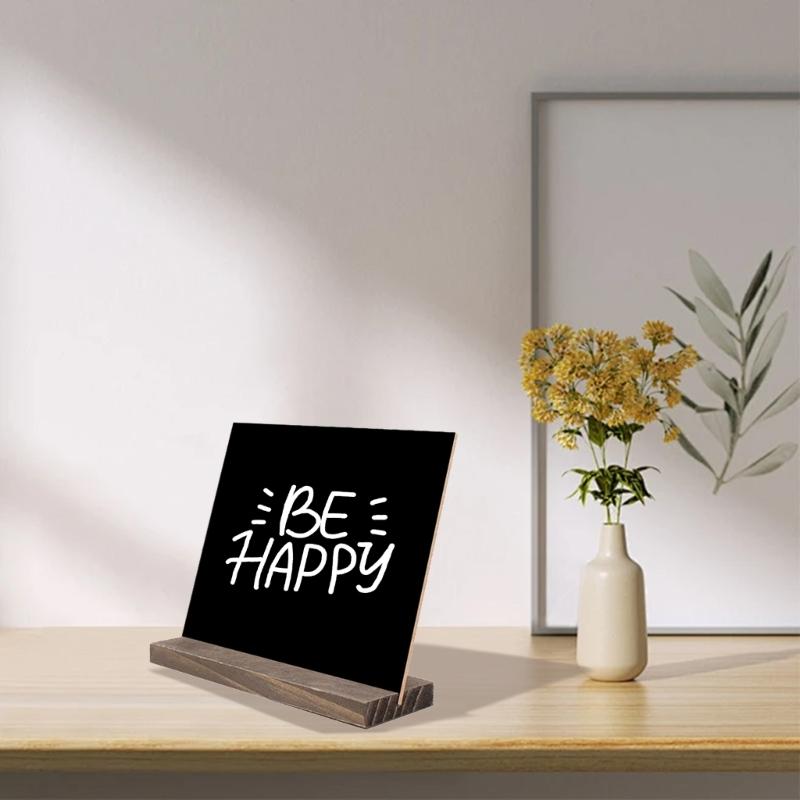 8Pcs Small Chalkboards with Wood Stand Double Sided Message Board Sign Table Number Food Sign for Wedding Party