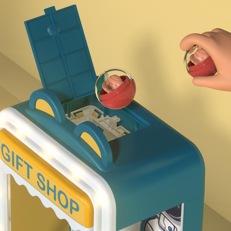 Kinder Mini Puppenmaschine, Kleine Haushalts Elektrische Ton- und Licht Eierdreh Puppenmaschine, Puppen Greifmaschine Spielzeug