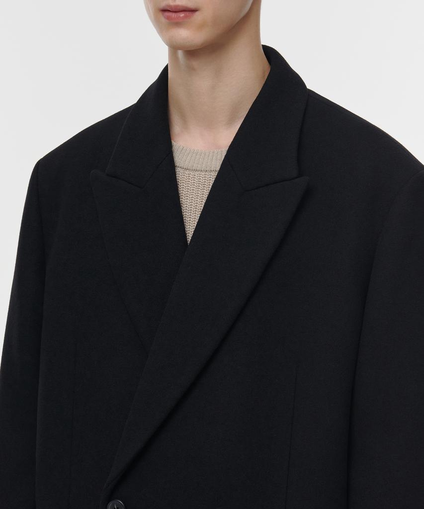 Musinsa Standard Wool Blend Big Daddy Double Maxi Coat [Black]