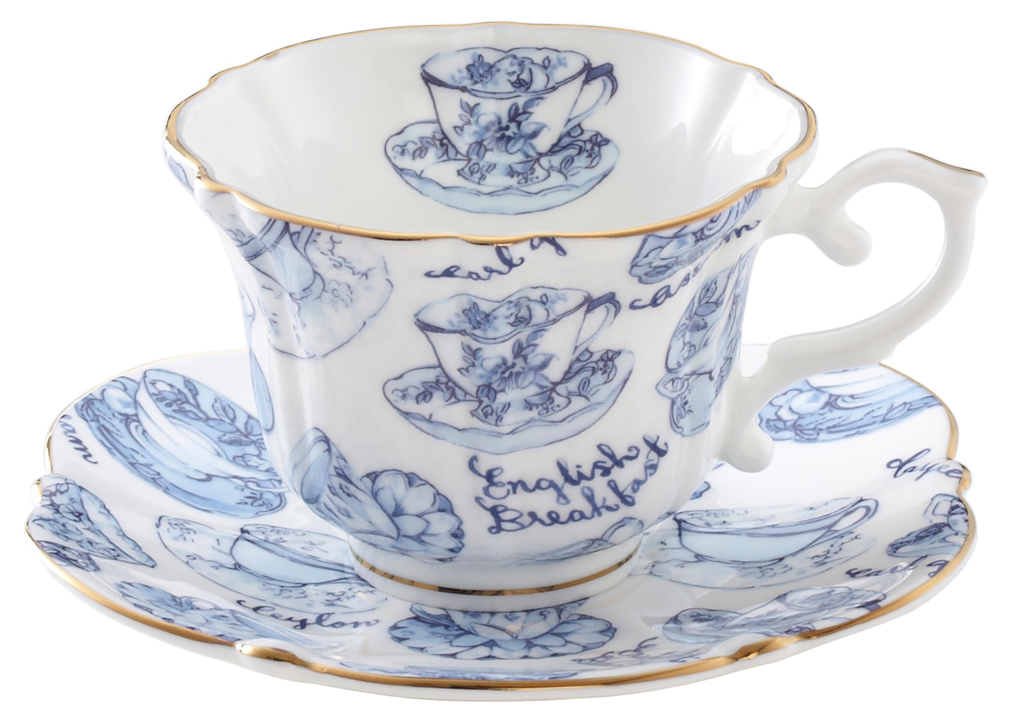 

Royal Arden Microwave-Safe Cup & Saucer, Bone China, Boxed, 240ml, D15 x W15 x H7cm (Cup opening: 10cm diameter), No. 37590, Royal Arden
