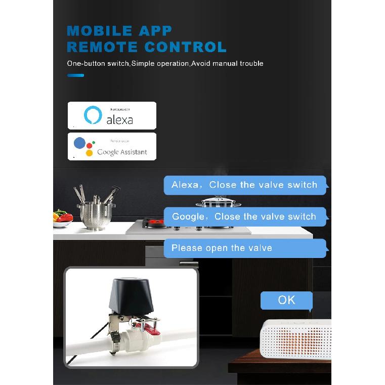 1PC/2PCS Tuya WIFI Smart Water Valve Zigbee Home Automation Control Faucet Timer Support Alice Alexa Google Assistant SmartLife