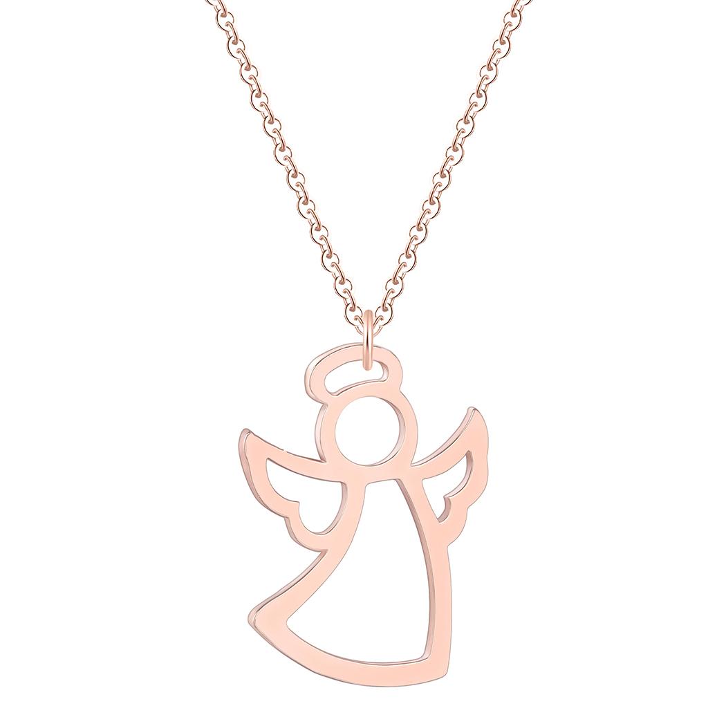 

Kinitial Fashion Angel Wings Necklaces for Women Girl Guardian Angel Pendant Statement Choker Necklace White Angel Gift Jewelry 50cm