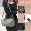 NICOLE & DORIS Women's 2-Way Boston Bag, HandbagShoulder Bag, Popular, Double-Layer Design, Large Capacity, Multiple Pockets, Detachable Strap,