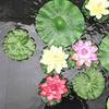 A84E-Pack Of 36 Artificial Floating Foam Lotus Leaves Water Lily Pads Ornaments Green Perfect For Patio Koi Fish Pond Pool