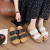 Fashion 2025 Summer Platform Heel Women Slippers Fashion Open Toe Soft Sole Dress Ladies Slides Lazy Shoes