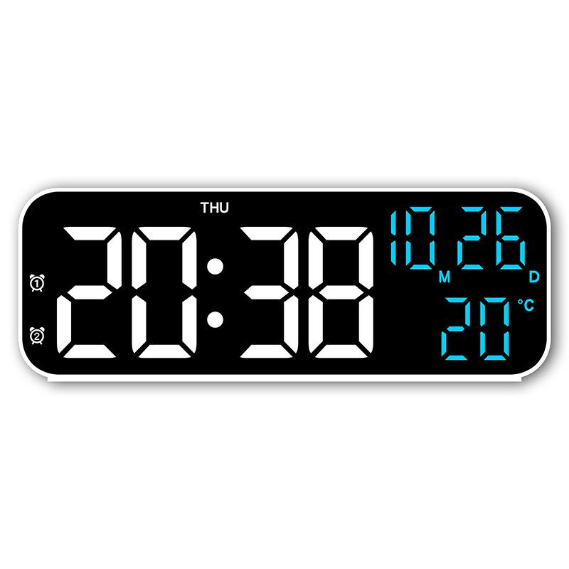 New Electronic Clock Simple Alarm Clock Multi-function LED Clock Multi-set Alarm Clock 9-inch Clock 2802