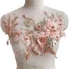3D Flowers Beaded Lace Fabrics Applique Embroidery Sewing On Patches For Wedding/Evening Dress Clothing Patches Scrapbooking