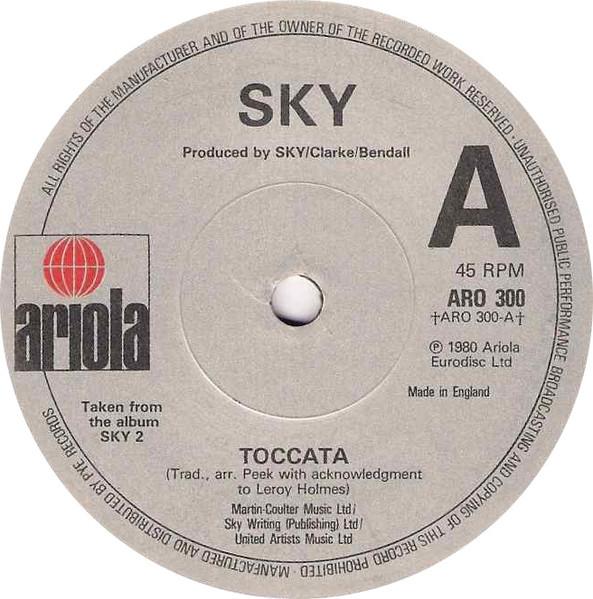

7inch Record SKY - Toccata ARO300 Ariola 1980 UK Rock Used