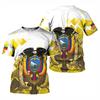 Maglietta Bandiera Ecuador da Uomo Nome Personalizzato Girocollo Moda Oversize Manica Corta Harajuku Top Sportivi T-shirt