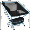 Silla de Camping Portátil Ultraligera,, Silla de Playa Plegable Silla de Comedor para Patio con Bolsa de Transporte para Senderismo al Aire Libre Pesca Patio Trasero Picnic Viajes