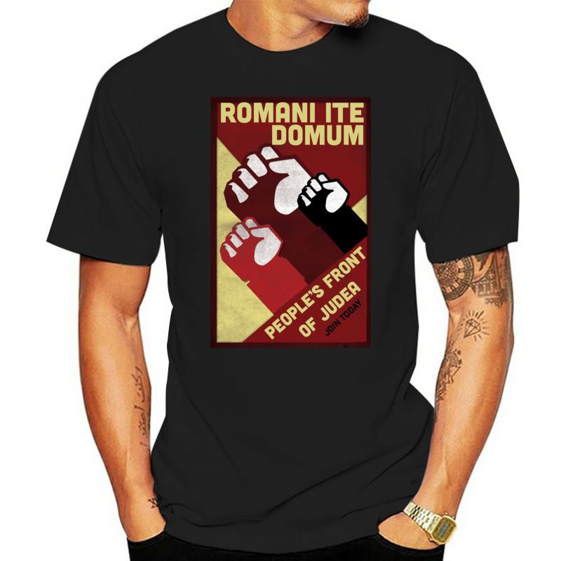 

Judean Peoples Front Romans Go Home Mens T Shirts Monty Romani Ite Domum Life of Brian Tees TShirt Classic Camisas S