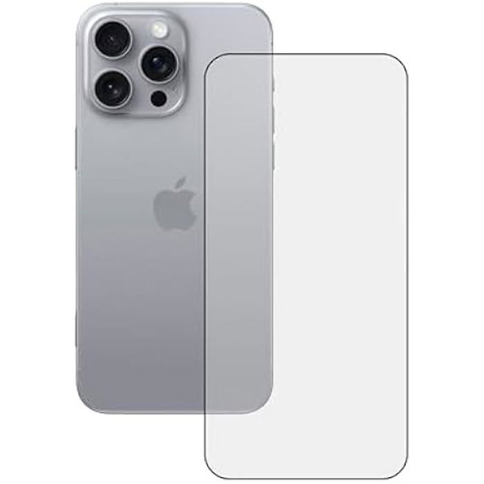 Protecteur d'écran - KSIX SMART YOUR TECH - iPhone 16 Pro Max - Verre trempé 9H - Bord noir - Double adhésif