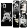 Cartoon Westie Dog Phone Case for iPhone 17 Air 15 16 11 12 13 14 Pro Max Plus Coque Fundas Shell